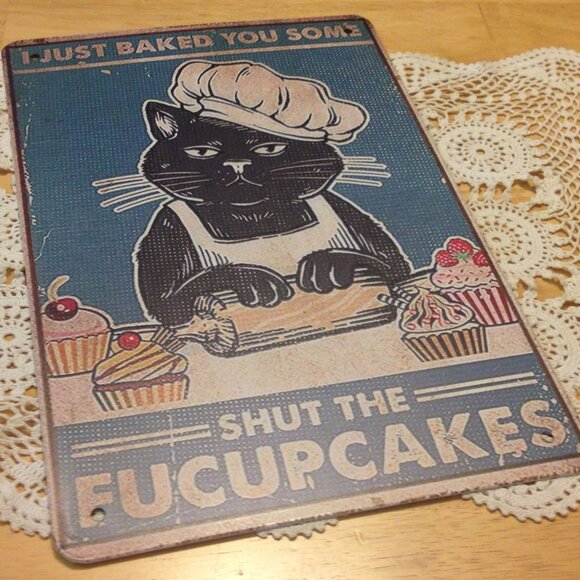 Sarcastic Humor Distressed look metal wall art - Picture 1 of 4